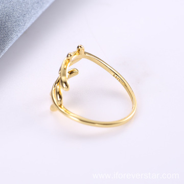 Elegant gold Plated wedding ring 925 Rings